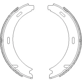 4093.02 REMSA Комплект тормозных колодок, стояночная тормозная система