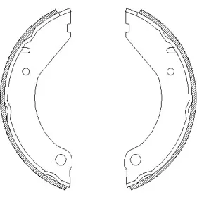 4399.00 REMSA Комплект тормозных колодок, стояночная тормозная система