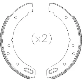 4604.01 REMSA Комплект тормозных колодок, стояночная тормозная система
