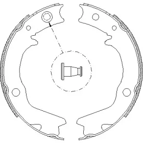 4702.00 REMSA Комплект тормозных колодок, стояночная тормозная система