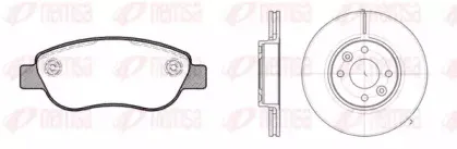 81069.00 REMSA Комплект тормозов, дисковый тормозной механизм