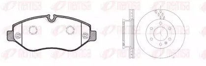 81245.00 REMSA Комплект тормозов, дисковый тормозной механизм