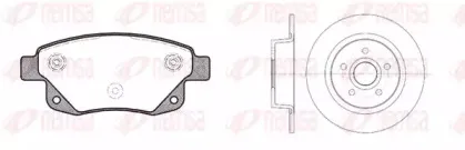 81252.01 REMSA Комплект тормозов, дисковый тормозной механизм