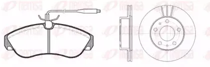8487.00 REMSA Комплект тормозов, дисковый тормозной механизм