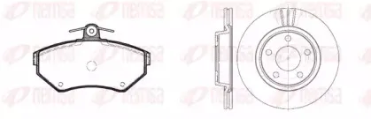 8631.02 REMSA Комплект тормозов, дисковый тормозной механизм