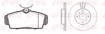 8704.01 REMSA Комплект тормозов, дисковый тормозной механизм