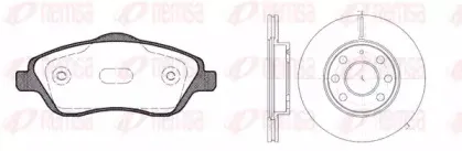 8774.06 REMSA Комплект тормозов, дисковый тормозной механизм