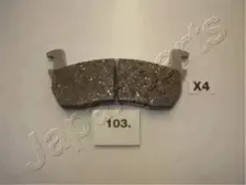 PA-103AF JAPANPARTS Комплект тормозных колодок, дисковый тормоз