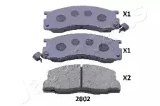 PA-2002AF JAPANPARTS Комплект тормозных колодок, дисковый тормоз