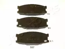 PA-507AF JAPANPARTS Комплект тормозных колодок, дисковый тормоз