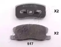 PA-517AF JAPANPARTS Комплект тормозных колодок, дисковый тормоз