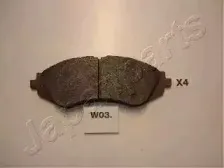 PA-W03AF JAPANPARTS Комплект тормозных колодок, дисковый тормоз