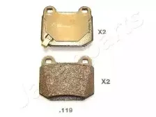 PP-119AF JAPANPARTS Комплект тормозных колодок, дисковый тормоз