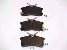 PP-219AF JAPANPARTS Комплект тормозных колодок, дисковый тормоз