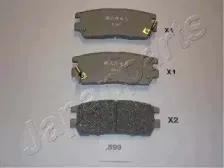PP-599AF JAPANPARTS Комплект тормозных колодок, дисковый тормоз