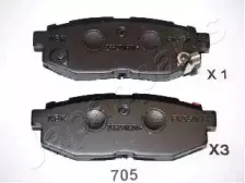 PP-705AF JAPANPARTS Комплект тормозных колодок, дисковый тормоз