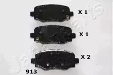 PP-913AF JAPANPARTS Комплект тормозных колодок, дисковый тормоз