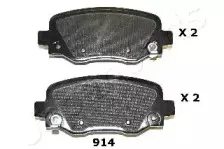 PP-914AF JAPANPARTS Комплект тормозных колодок, дисковый тормоз