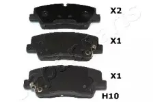 PP-H10AF JAPANPARTS Комплект тормозных колодок, дисковый тормоз