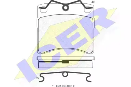 140895 ICER Комплект тормозных колодок, дисковый тормоз