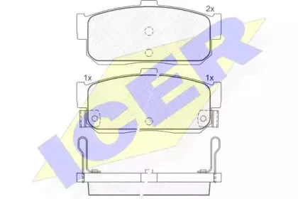140915 ICER Комплект тормозных колодок, дисковый тормоз