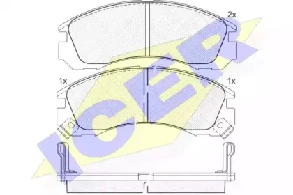 140979 ICER Комплект тормозных колодок, дисковый тормоз