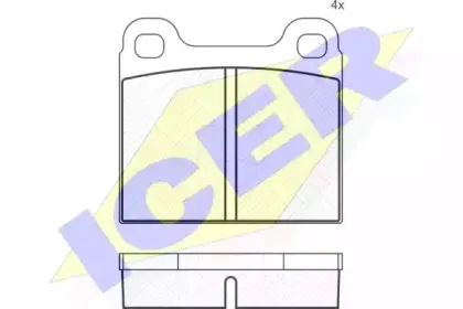 180169 ICER Комплект тормозных колодок, дисковый тормоз