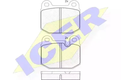 180307 ICER Комплект тормозных колодок, дисковый тормоз