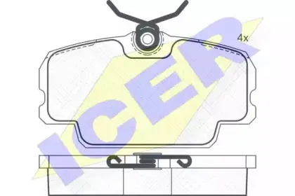 180419 ICER Комплект тормозных колодок, дисковый тормоз