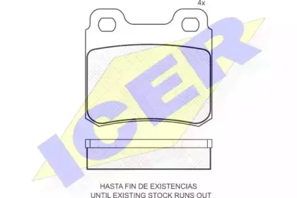 180772 ICER Комплект тормозных колодок, дисковый тормоз