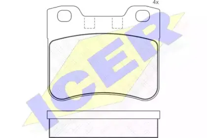 180788-204 ICER Комплект тормозных колодок, дисковый тормоз