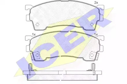 180971-203 ICER Комплект тормозных колодок, дисковый тормоз