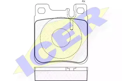 180976 ICER Комплект тормозных колодок, дисковый тормоз