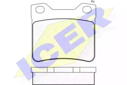 181109 ICER Комплект тормозных колодок, дисковый тормоз