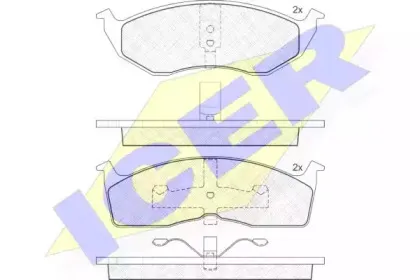 181113 ICER Комплект тормозных колодок, дисковый тормоз