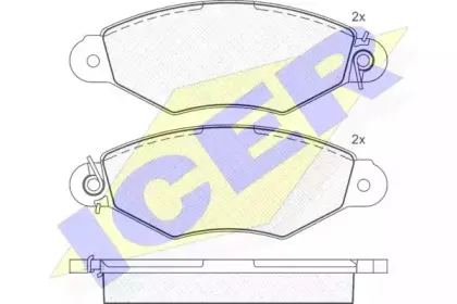 181204 ICER Комплект тормозных колодок, дисковый тормоз