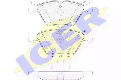 181259 ICER Комплект тормозных колодок, дисковый тормоз