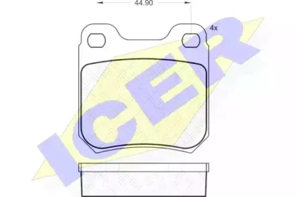 181299 ICER Комплект тормозных колодок, дисковый тормоз