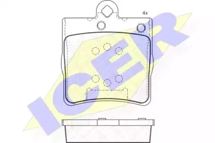 181311 ICER Комплект тормозных колодок, дисковый тормоз
