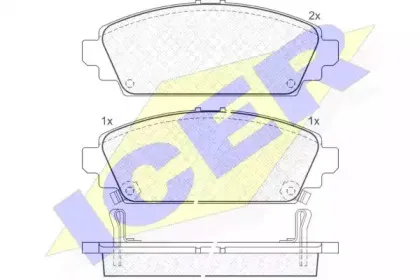 181359 ICER Комплект тормозных колодок, дисковый тормоз