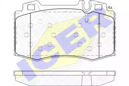 181389 ICER Комплект тормозных колодок, дисковый тормоз