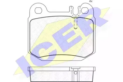 181391 ICER Комплект тормозных колодок, дисковый тормоз