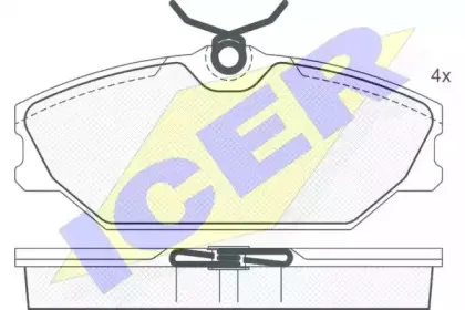 181438 ICER Комплект тормозных колодок, дисковый тормоз