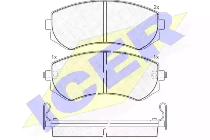 181517 ICER Комплект тормозных колодок, дисковый тормоз