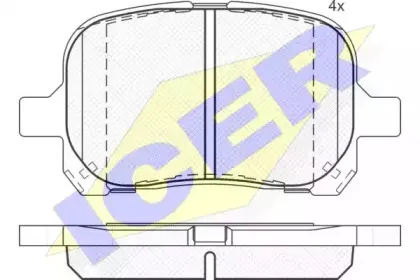 181632 ICER Комплект тормозных колодок, дисковый тормоз