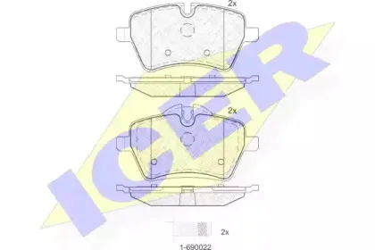 181756 ICER Комплект тормозных колодок, дисковый тормоз