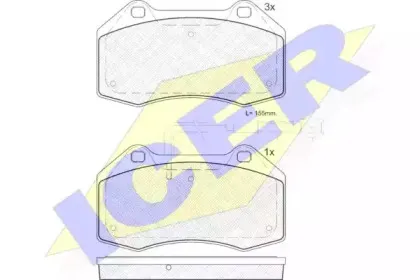 181879 ICER Комплект тормозных колодок, дисковый тормоз