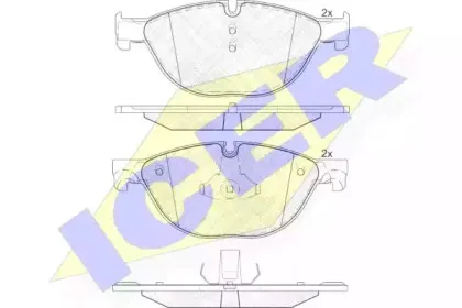 181961 ICER Комплект тормозных колодок, дисковый тормоз