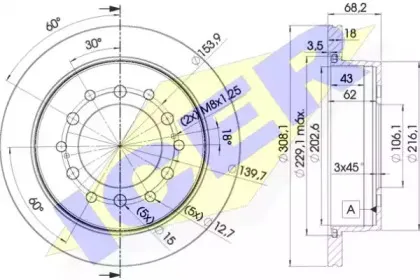 78BD2919-2 ICER Тормозной диск
