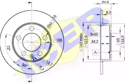 78BD5601-2 ICER Тормозной диск